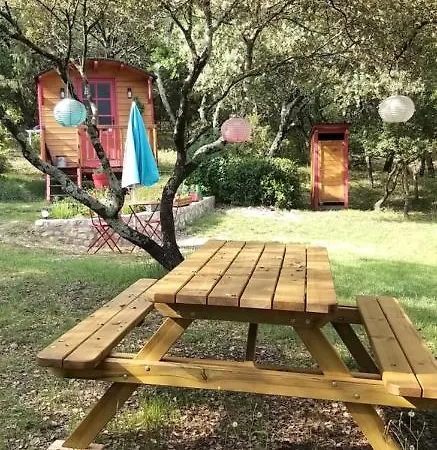 Roulotte Romantique Avec Piscine En Cevennes *