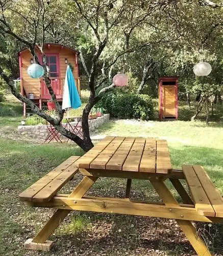 Roulotte Romantique Avec Piscine En Cevennes *